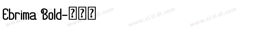 Ebrima Bold字体转换
